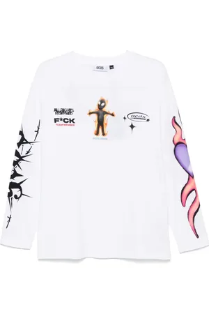 GCDS Langærmet grafisk T-shirt