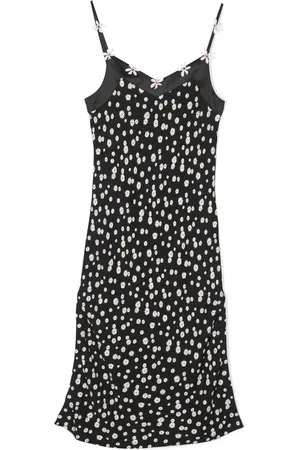 Les Coyotes de Paris Slip-kjole med daisies-tryk