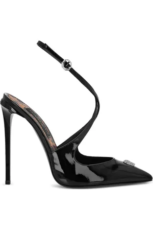 Philipp Plein 120 mm pumps med dødningehoved og stenudsmykning