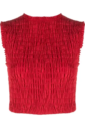 Patou Cropped top med smocksyninger