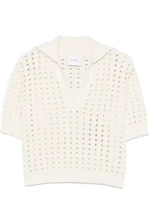 NUDE T-shirt i åben strik