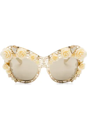 Dolce & Gabbana Cat-eye-solbriller med rose-applikation