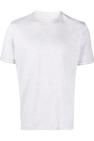 ELEVENTY T-shirt med stribet detalje