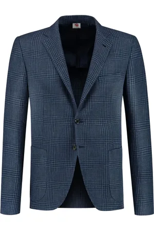 LUIGI BORRELLI NAPOLI Blazer med houndstooth-mønster