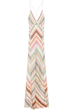 Missoni Lang kjole med zigzag-mønster