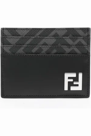 Fendi Kortholder i læder med FF-logoplade