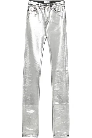 The Attico Jeans med metallisk finish