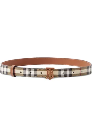 Burberry Ternet bælte med TB monogram-plade