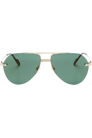 Cartier Solbriller med tonet glas og rundt stel