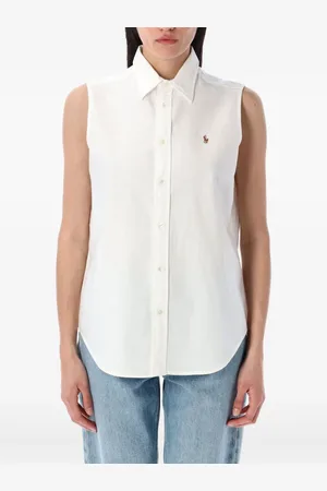 Ralph Lauren ærmeløs skjorte med knapper