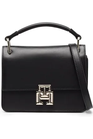 Tommy Hilfiger Taske i læder med monogramplade