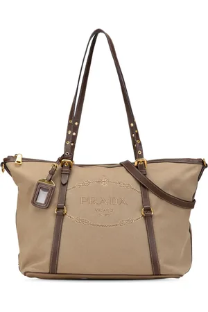 Prada Canapa satchel-taske med logo fra 2010-2023