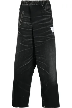 Maison Mihara Yasuhiro Whiskered jeans med brede ben