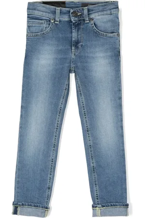 Dondup Denimbukser med lige ben og vasket effekt