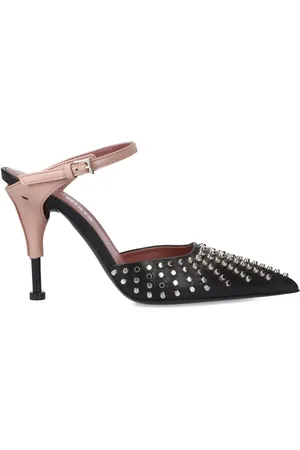 Premiata 100mm pumps med rhinsten-udsmykning og udskæringsdetalje
