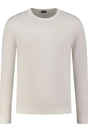FEDELI Ribstrikket sweater med rund hals