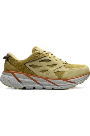 Hoka One One Clifton L Golden Lichen sneakers i ruskind