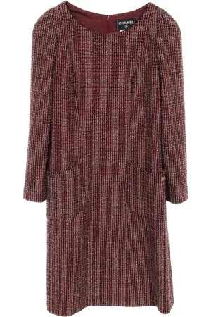 CHANEL Midiklänning i tweed från 1986-1988