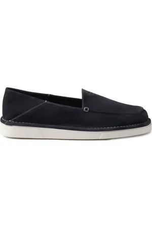 Prada Slip-on loafers i ruskind