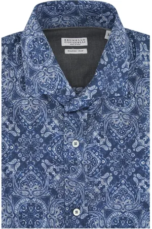 Brunello Cucinelli Skjorte med paisleytryk