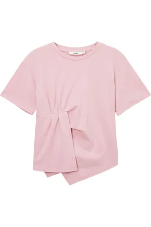 B+AB Asymmetrisk T-shirt med knudedetalje