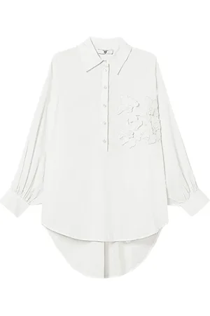 Twin-Set Skjorte med blomsterapplikation