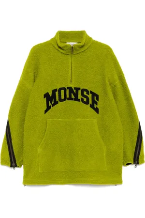 MONSE Sweatshirt i fleece med kort lynlås