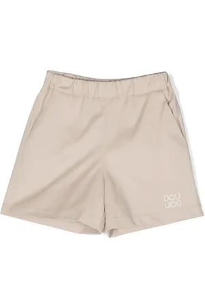 DOUUOD KIDS Strækbare shorts med logotryk