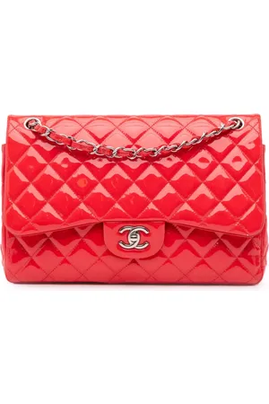 CHANEL Mellemstor Double Flap skuldertaske med lakering fra 2015-2016