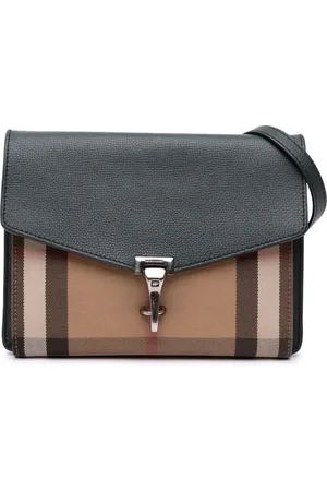 Burberry Derby Macken crossbody-taske i House-ternet kanvas og læder fra 2000-2017