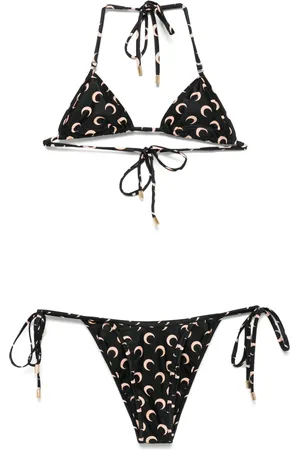 Marine Serre Bikini med mönstrad effekt