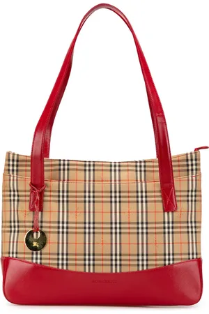Burberry Haymarket-ternet tote i kanvas fra 2000-2024