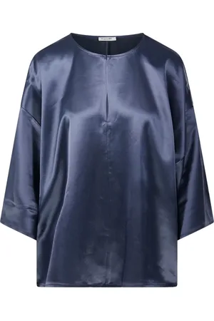 By Malene Birger Oversize Cicie top med satin-effekt