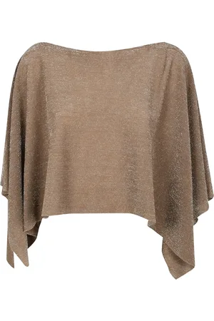D.EXTERIOR Draperet top i lurex-strik