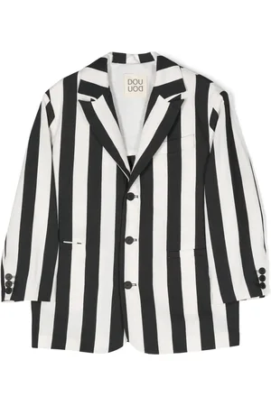 DOUUOD KIDS Enkeltradet blazer med striber