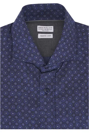 Brunello Cucinelli Skjorte med mosaiktryk