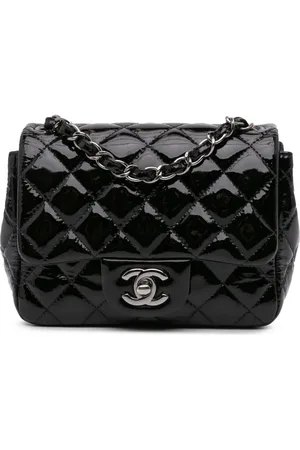 CHANEL Mini Square Classic Patent Single Flap crossbody-taske fra 2014