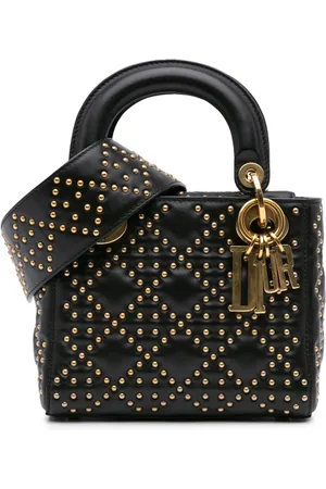 Dior 2017 Mini Lambskin Cannage Studded Supple Lady Dior satchel