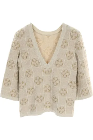 CHANEL Clover stickad topp från 1986-1988