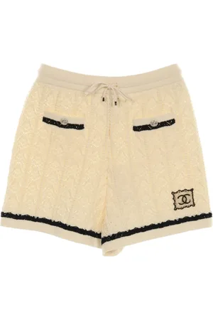 CHANEL Shorts med sammenflettet CC-logo fra 1986-1988