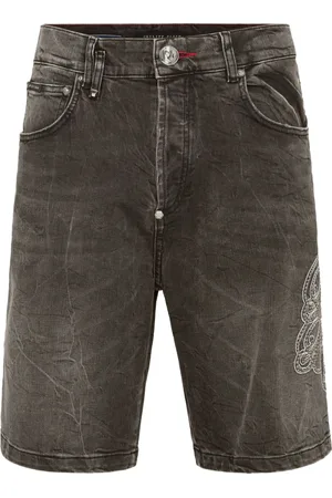 Philipp Plein Knælange denimshorts