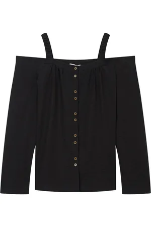 B+AB Top med off-the-shoulder-snit og knapper
