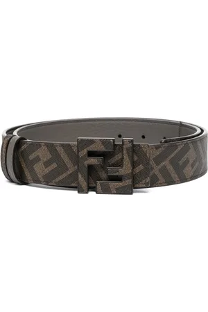 Fendi Læderbælte med FF-monogram