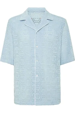Philipp Plein Bowling-skjorte med jacquard-monogram