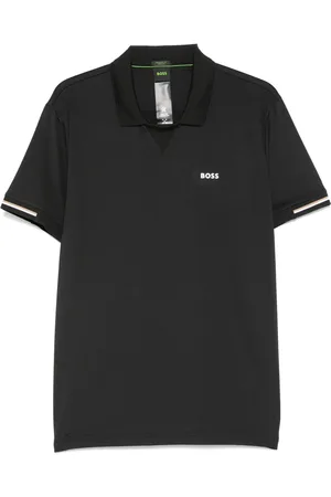 HUGO BOSS T-shirt i jersey med gummi-logo