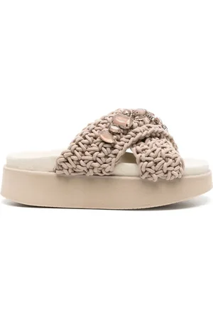 INUIKII Vævede Stones 40mm sandaler med plateausål