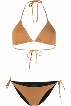 FISICO Vendbar blomstret bikini med halterneck