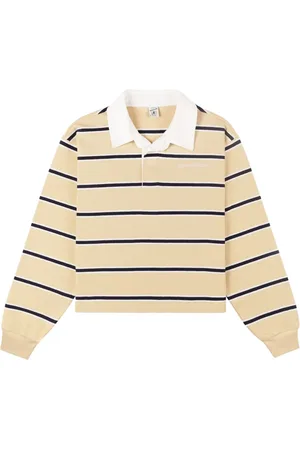 Sporty & Rich Cropped Serif sweatshirt med broderet logo