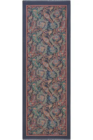 Etro Frynset tørklæde med blomstertryk
