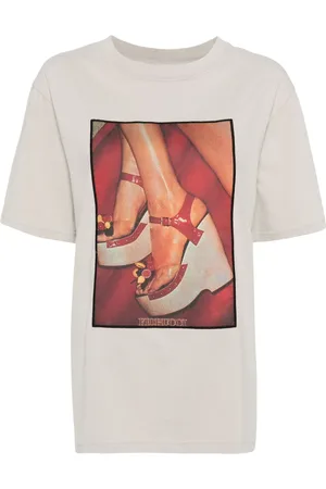 Fiorucci T-shirt i økologisk bomuld med grafisk tryk
